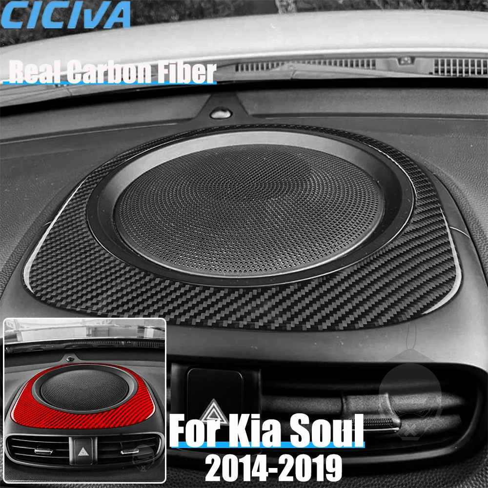 

Автомобильные аксессуары из настоящего углеродного волокна, накладка для хранения центральной консоли, мягкая наклейка для Kia Soul 2014, 2015, 2016, 2017, 2018, 2019