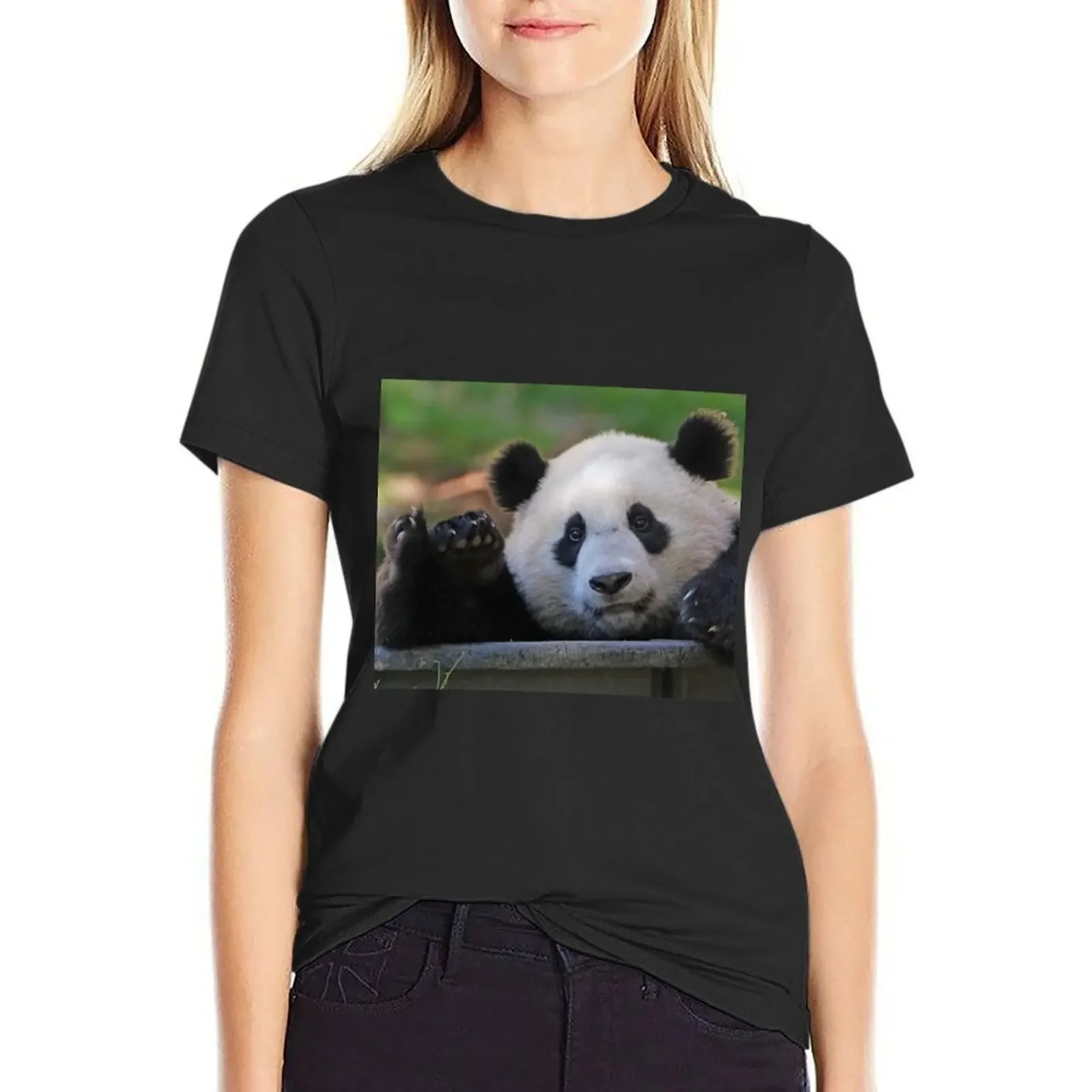 

Giant Panda Xiao Qi Ji at the National Zoo T-Shirt cute clothes tees anime plus sizes womans clothing