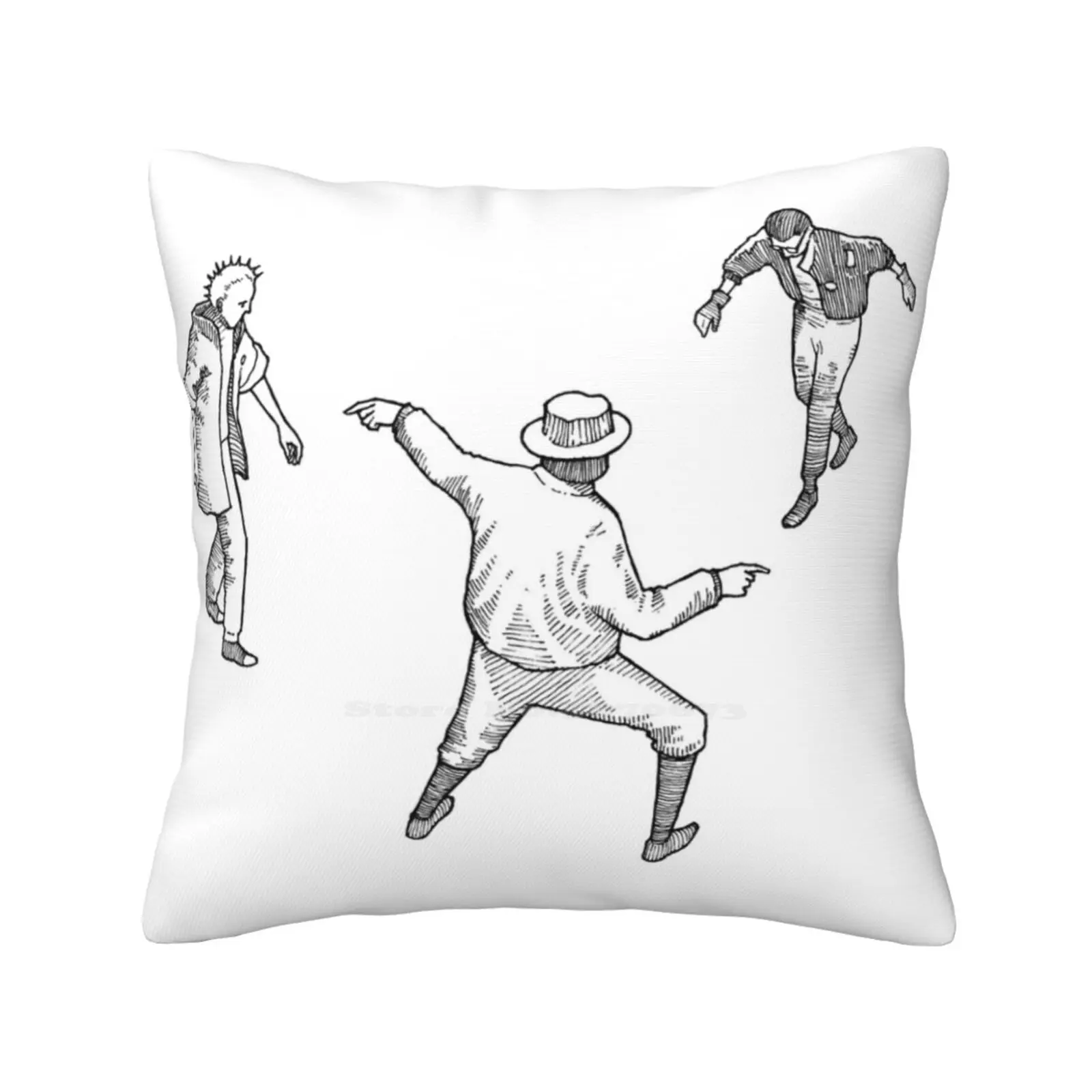 Disco Elysium Dance Floor Bedroom Office Hug Pillowcase Disco Elysium Dancing Line Drawing Black And White Video Games Rpg