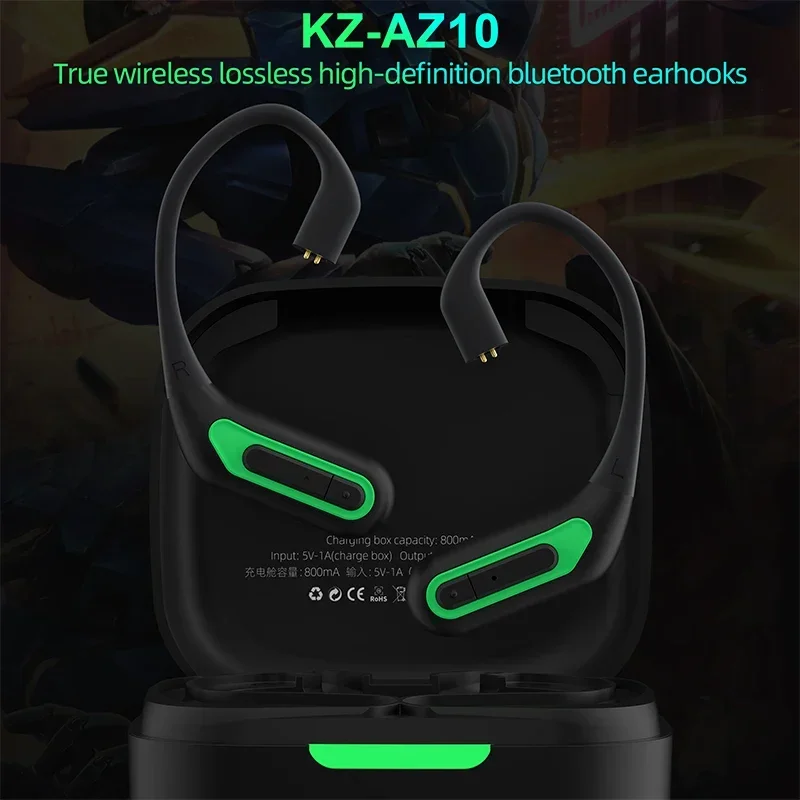 KZ-AZ10 selected Bluetooth HiFi Earphones Music Game Earhook 5.2 Wireless Bluetooth Module 0.75/0.78 Adaptation