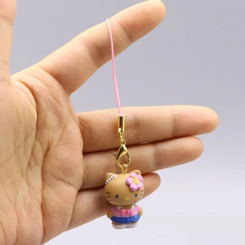 New In Stock Cute Black Leather Kt Cat Jewelry Pendant Blind Box University Kt Cat Phone Case Hanging Decoration Surprise Gift view 6