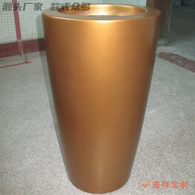FRP Round Flower Pot Set for Mall Hotel Indoor Outdoor Decorative Planter Tank Vase Garden Home Decoration Large Capacity