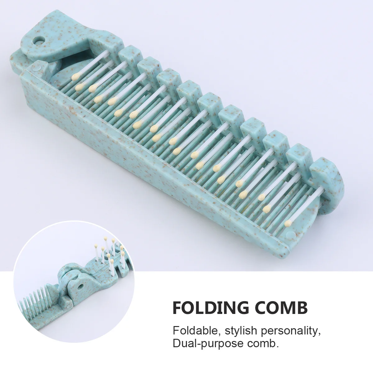 

8Pcs Foldable Comb Anti-Static Double-Headed Design for Travel Home Salon Use Mini Size Durable Teeth Avoid Hair Damage