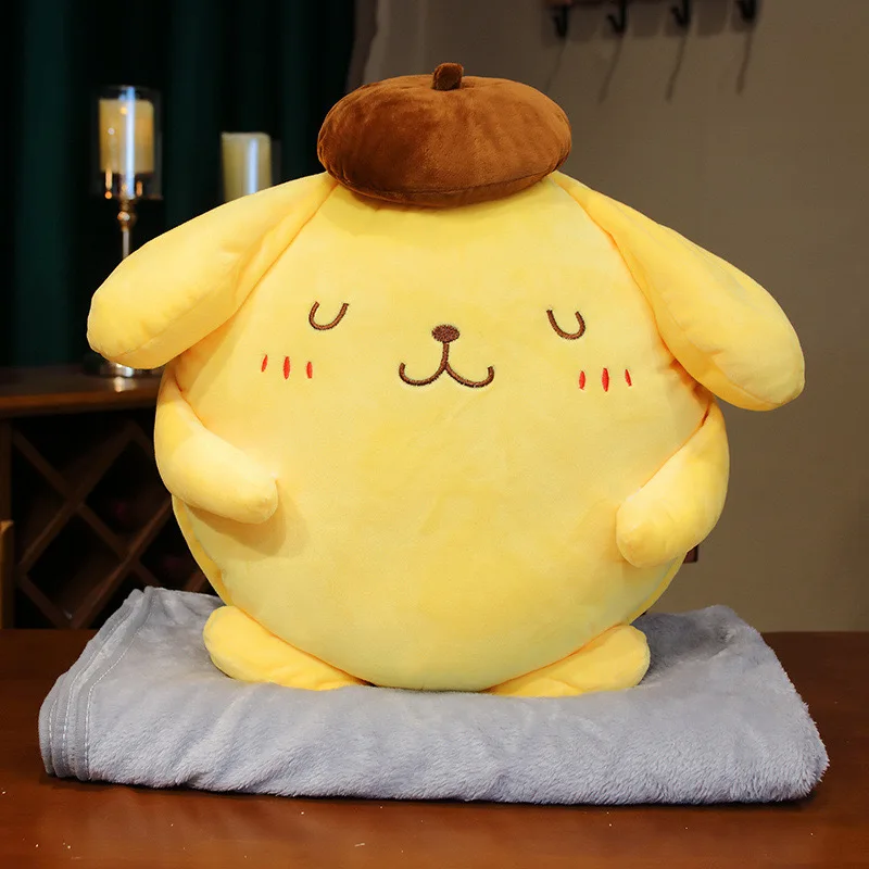 40cm Sanrio Pompompurin Stuffed Plush Toys Big Size Lovely Pillow Gift Kids Super Soft Pom Pom Purin Plushie Doll Room Decor