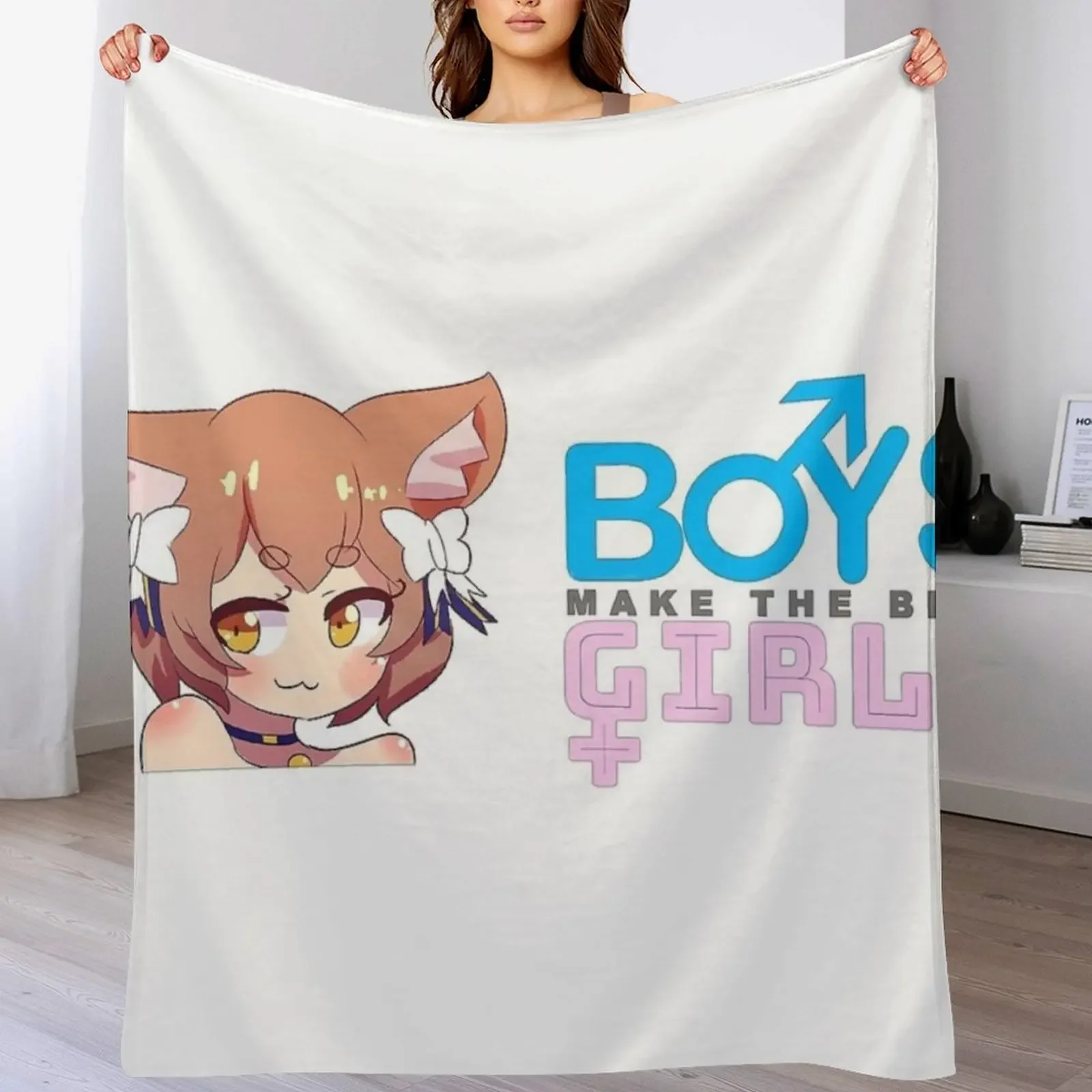 Felix Argyle Boys Make The Best Girls Throw Blanket Shaggy Furry Soft Blanket for Bedroom Living Room
