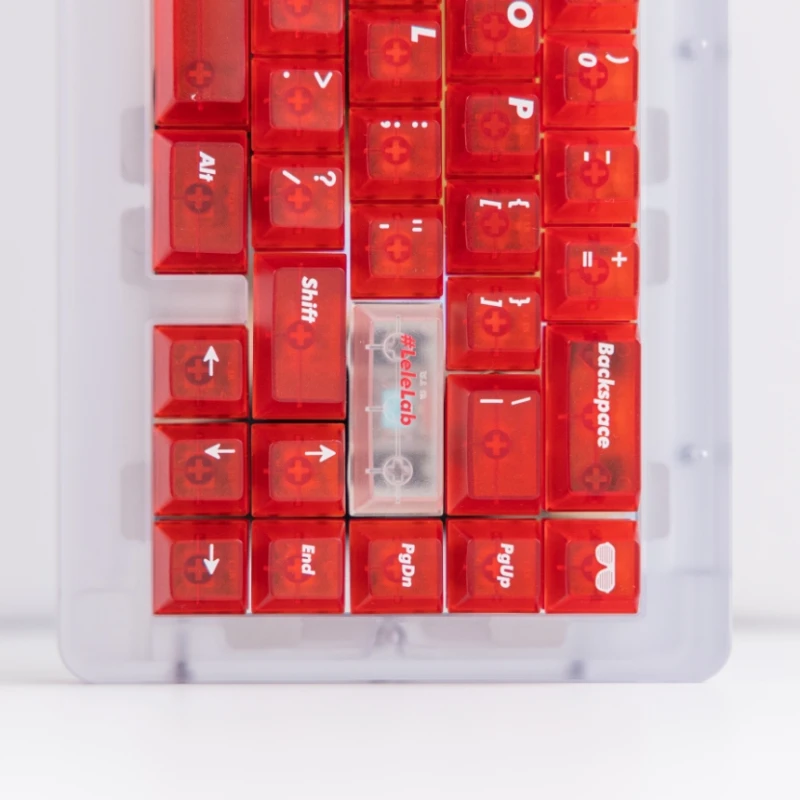 Imagem -03 - Teclados para Teclados Mecânicos Teclados Mifuny Teclados Vermelho Transparente Original Altura Impresso uv Material Abs 154-chave