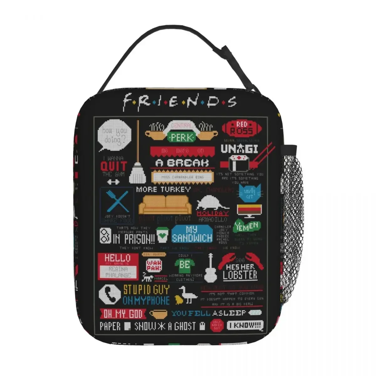 

Friends TV Show Insulated Lunch Bags Central Perk Food Container Bags Reusable Cooler Thermal Lunch Boxes For Travel