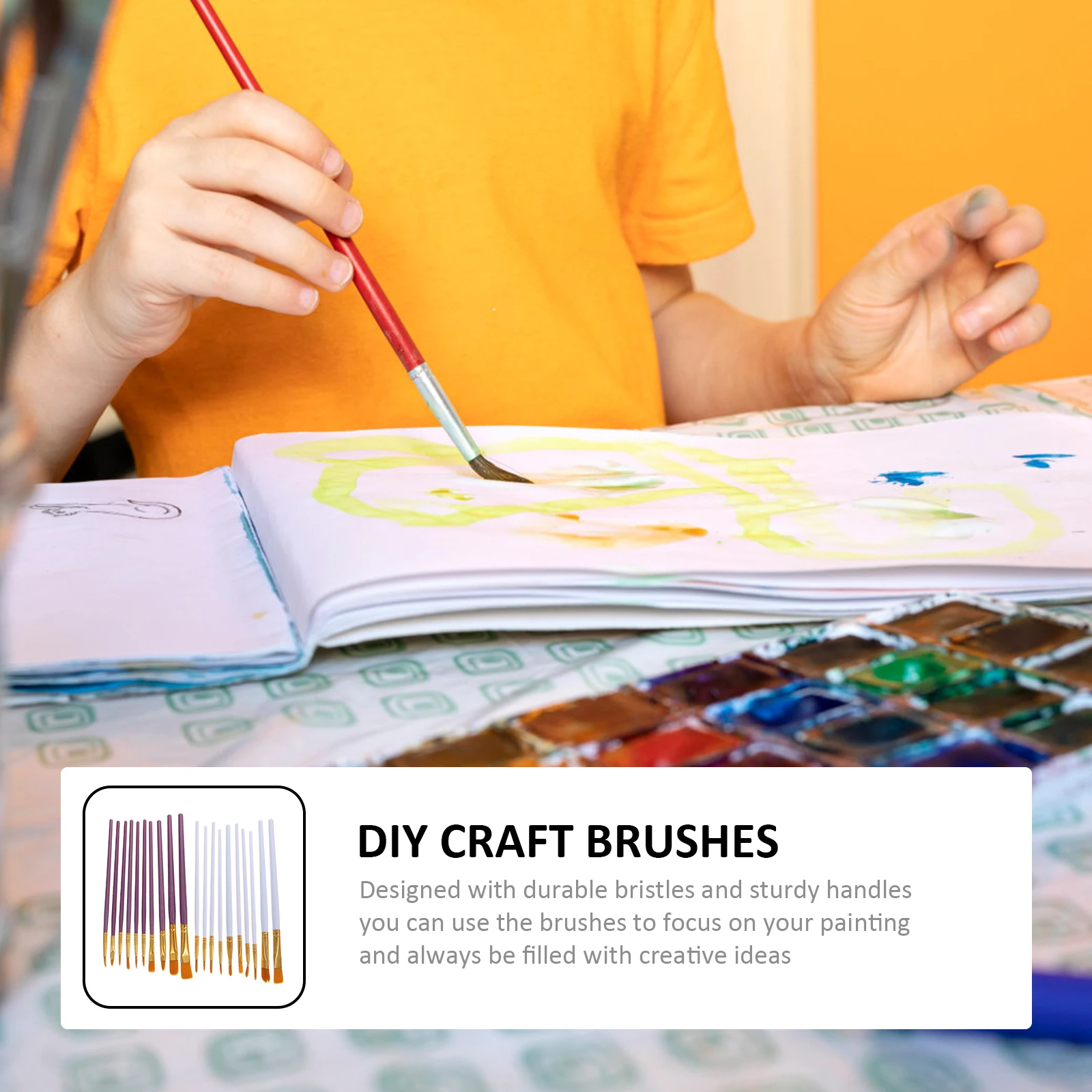 

20 Pcs Art Brushes Paint Set Oil Painting Supplies Paintbrush DIY Craft Plastic Watercolor Tools