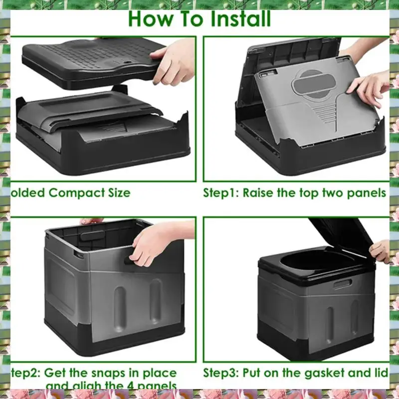 

Sports Portable Outdoor Toilet, Car Toilet,Foldable And Mobile Toilet, Suitable For Outdoor Camping, Hiking, Hiking, Tourism,Por