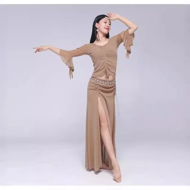 Customized New Belly Dance Costumes Top Plus Size Exercise Suit Set Oriental Dance Costume Performance Outfit