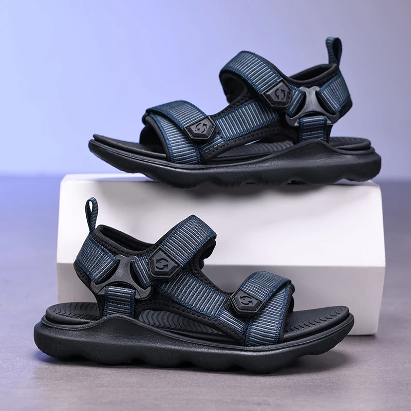 

New Kids Sandals Boys Girls Lightweight Non-slip Athletic Sandals with Adjustable Webbing for Hiking Walking Beach Water Sports