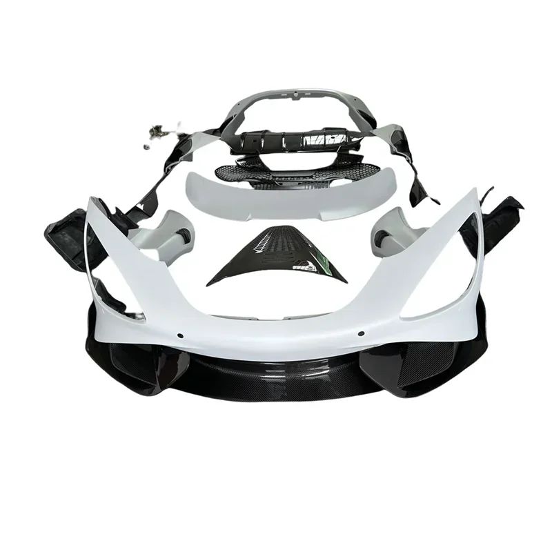 Suitable for McLaren 720S upgraded semi carbon fiber 765LT automotive parts front bumper mudguard rear bumper spoiler