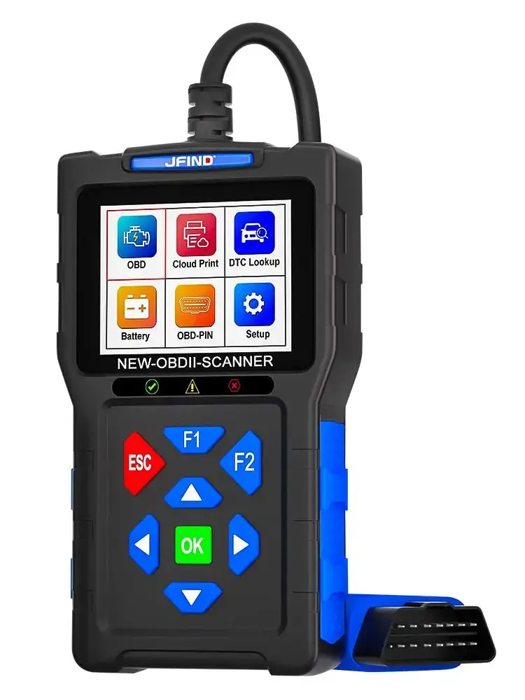Skaner OBD2 Czytnik Kodów Błędów JFIND JF700 Samochód Motocykl Narzędzia Diagnostyczne OBDII Test Napięcia Ładowania dla Yamaha Honda ELM327 — 2