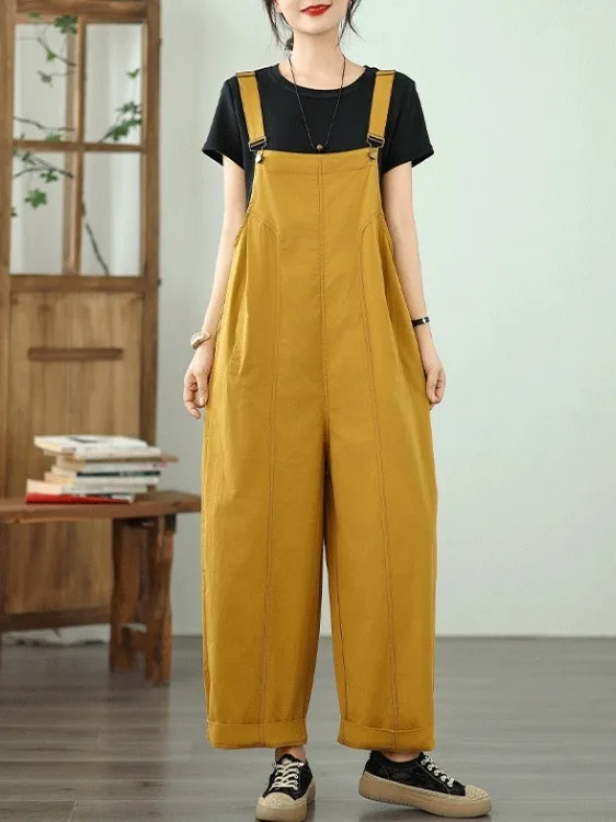 

Slimming Age-Defng Artistic Design Casual Harem Pants Nine-Piece Ensemble for plus Size Women Versatile Comfortable Cotton ...