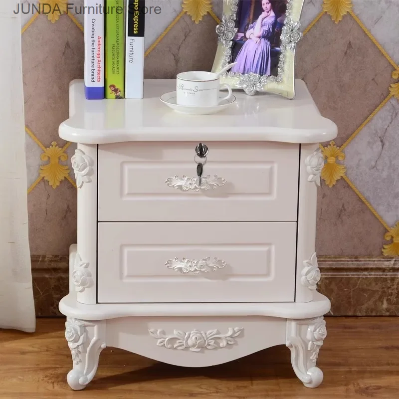 Luxury Bedroom Bedside Table Drawers Modern Beds Living Room Bedside Table White Home Muebles Para El Hogar Furniture Decoration