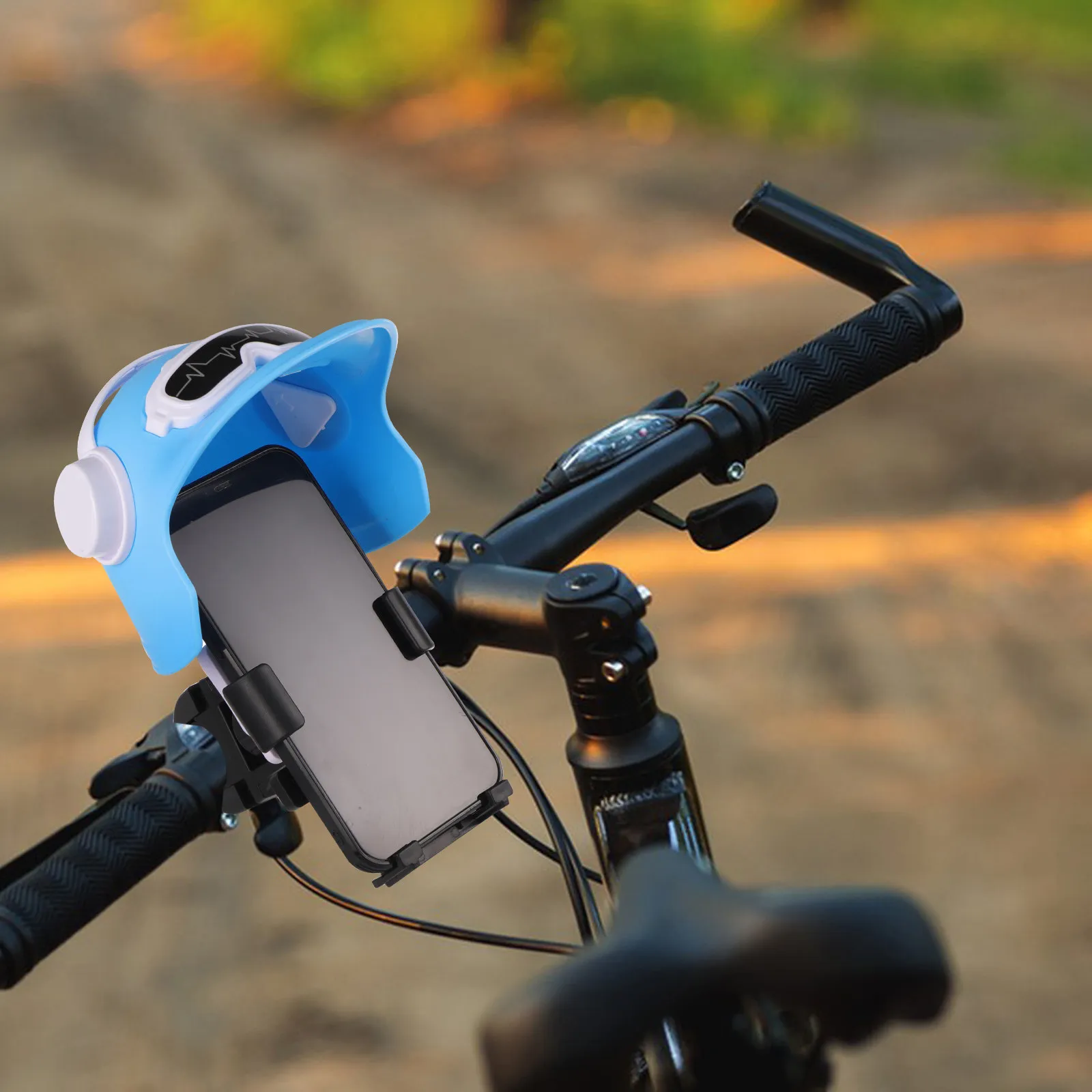 

1Set Bike Phone Holder Stable Mobile Stand Plastic Zinc Alloy Protective Cap Universal Cycling Navigation Motorbike Handlebar