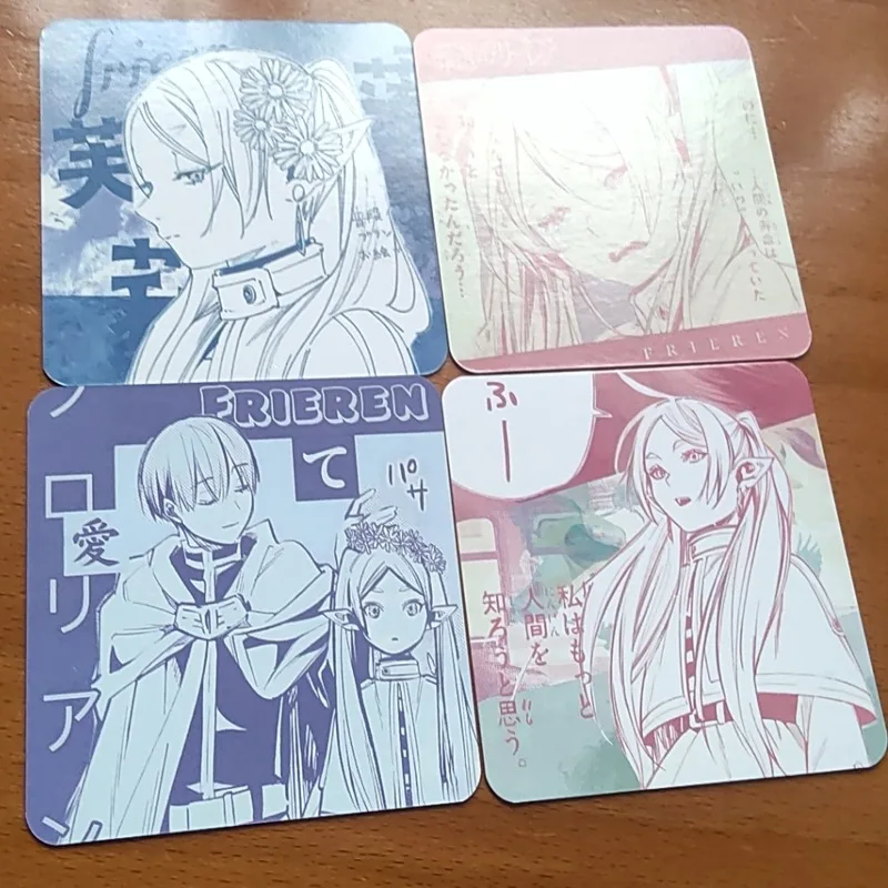4Pcs/Pack Anime Cartoon Fans Collection Character Card Birthday Gift