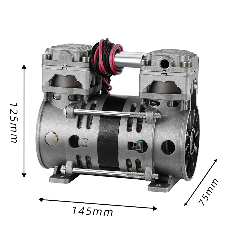 

HC80A Oil-Free Silent Double Piston Vacuum Suction Pump Pneumatic Power Source for Wastewater Treatment Customizable Cable