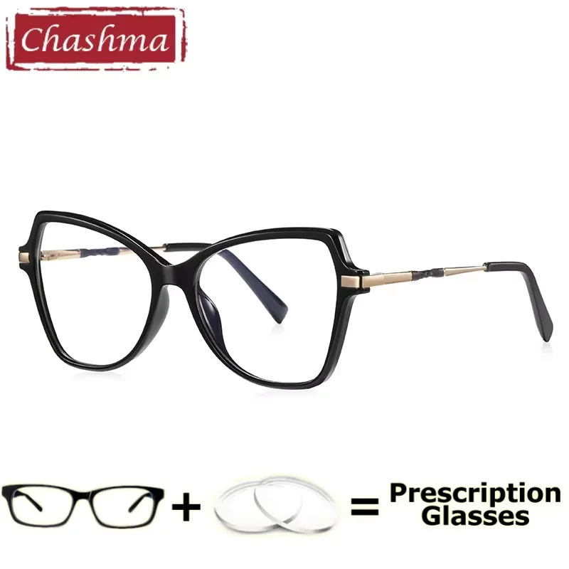 

Chashma Women Fashion Prescription Ready Eyeglasses TR90 Eyewear Optical Glasses Frame Butterfly Shape Stylish Girl Minus Myopia