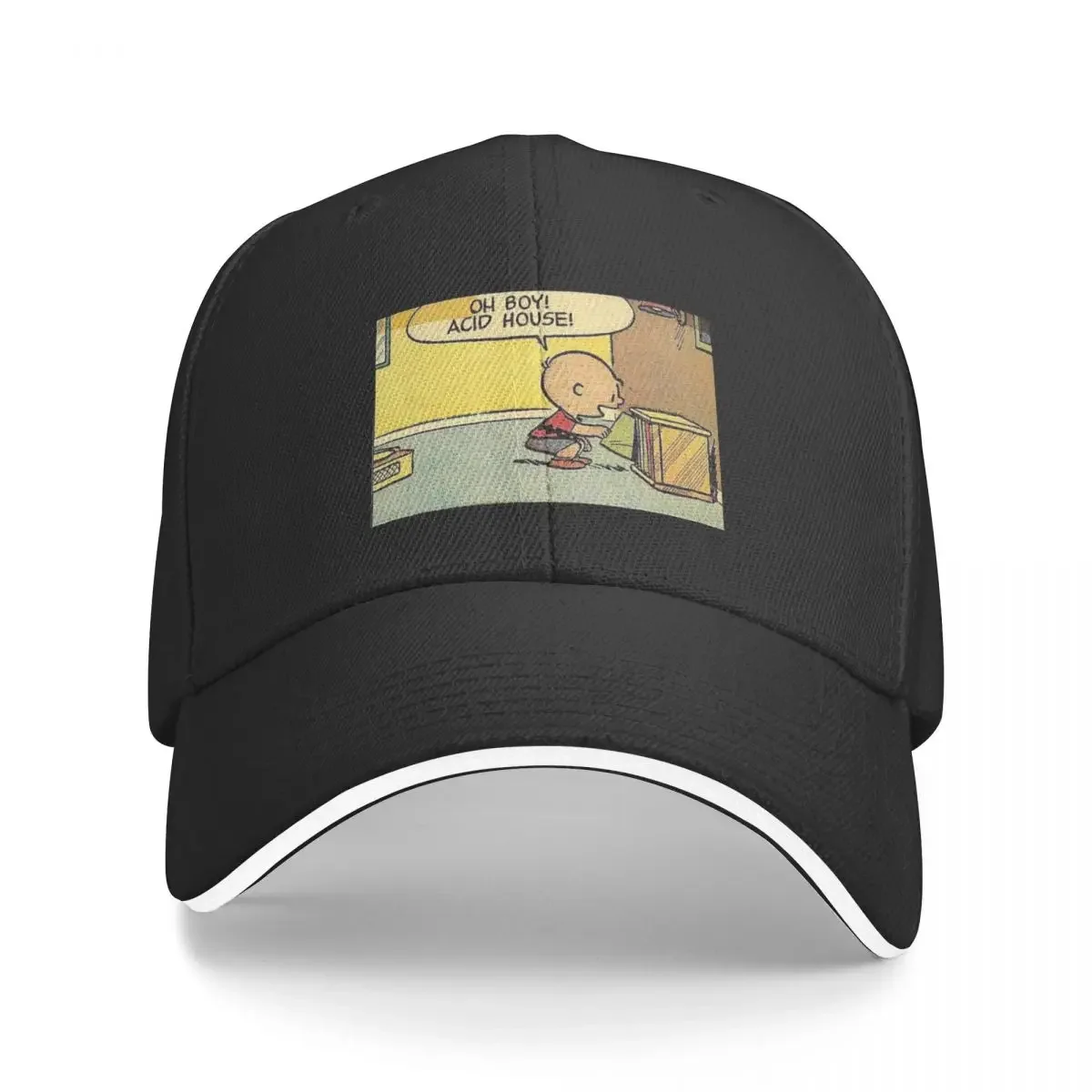 

Acid House T Shirt Techno T Rave Electronic Music Festival Ibiza Party House Baseball Cap Anime Hat Hats Woman Men's