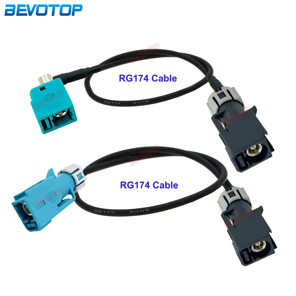 

1PCS RG174 Waterproof Fakra A Female to Waterproof Fakra Z Female Straight / Right Angle Connector RG174 Cable Fakra Jumper