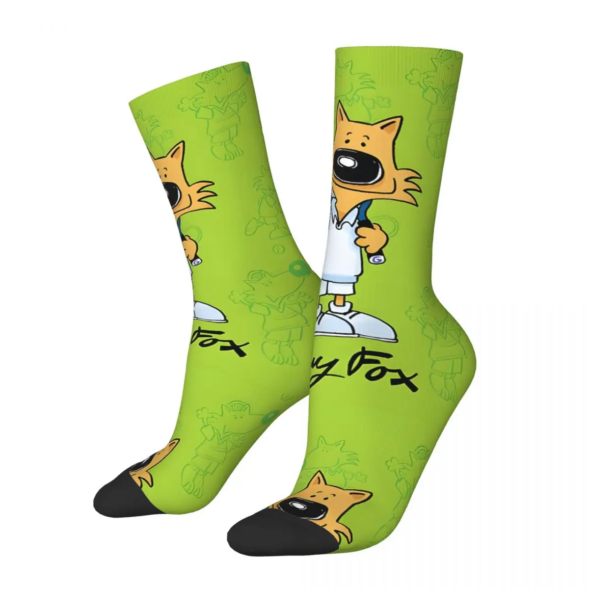 Funny Happy Tennis Men's Socks Retro Harajuku G-Guy Foxs Hip Hop Novelty Pattern Crew Crazy Sock Gift Printed