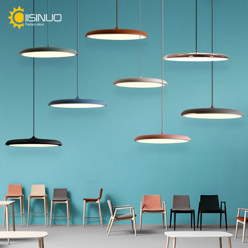Metallic UFO-inspired Pendant Lights Post-Modern Industrial Designer Hanging Fixtures Adjustable Cords for Caffe Bistro Home Bar