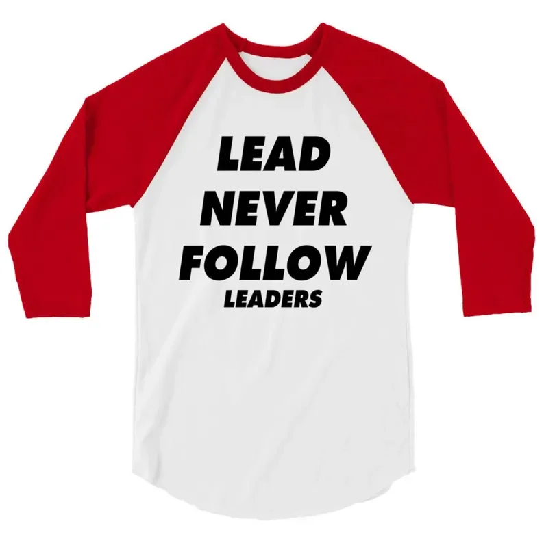 New 2026 Lead Never Follow Leaders 3D Printed Unisex Casual T Shirt Harajuku Street Round Neck Long Sleeve Fashion Top Men Wome