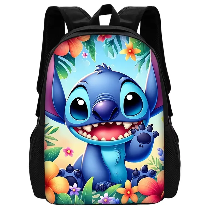 

2-Cartoon S-stitchs Angel Kids Backpacks Boys and Girls Student Birthday Gift School Bags Unisex Camping Durable Rucksack