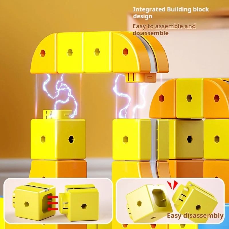 DIY montar juguetes de tren de pista magnética para niños, ferrocarril mágico electrónico, construcción de coches, juguete educativo para niños, regalo de Navidad