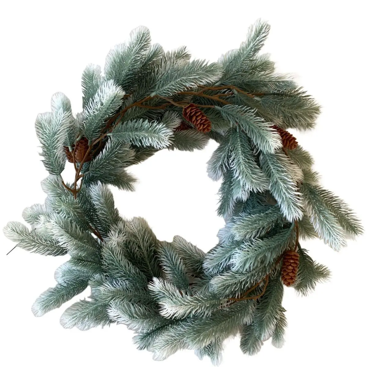 Christmas Garland Artificial Pine Needles Rattan With Pinecone Cone Wreath Garland For Home Table Stairs Christmas Decoration