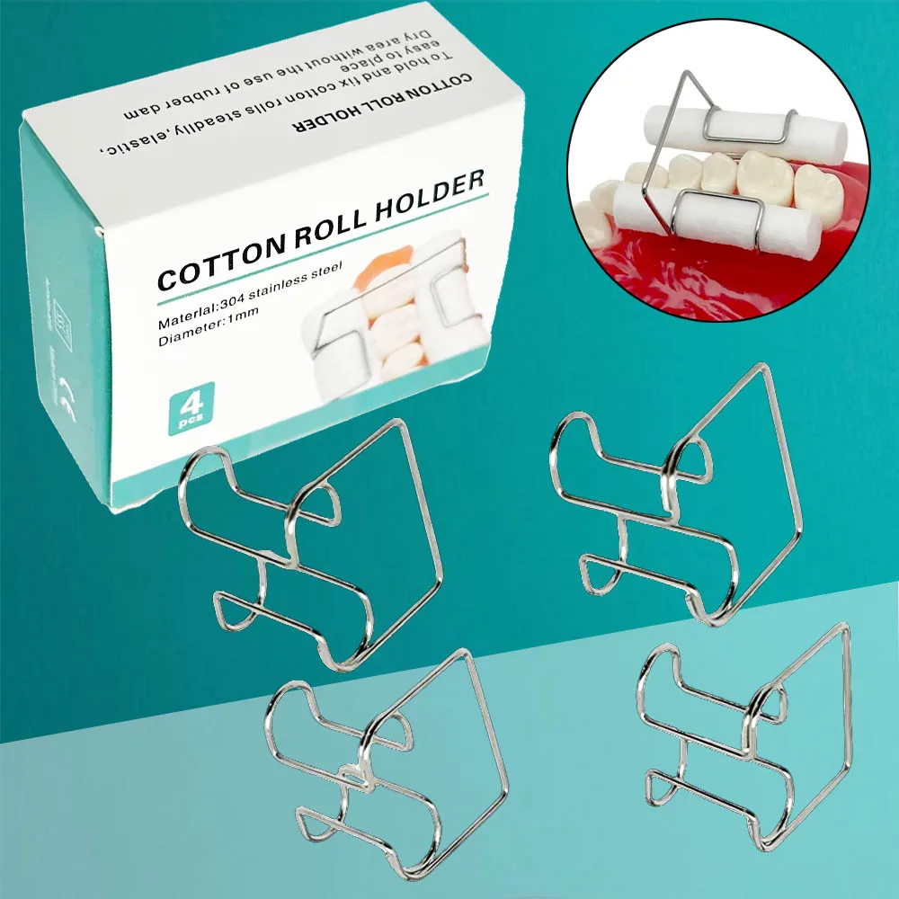 

Autoclavable Dental Moisture Control Clip Cotton Roll Clamp for Saliva Management Reusable Stainless Steel Tool