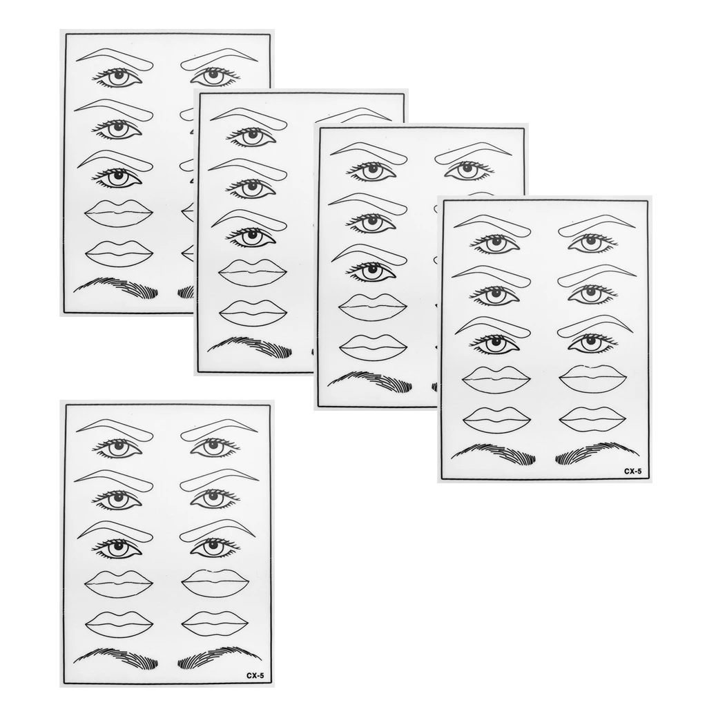 Silicone Eyebrow Practice Training Skin Double Sided Tattoo Skin Sheet for Art Makeup Design Pen and Practice Use