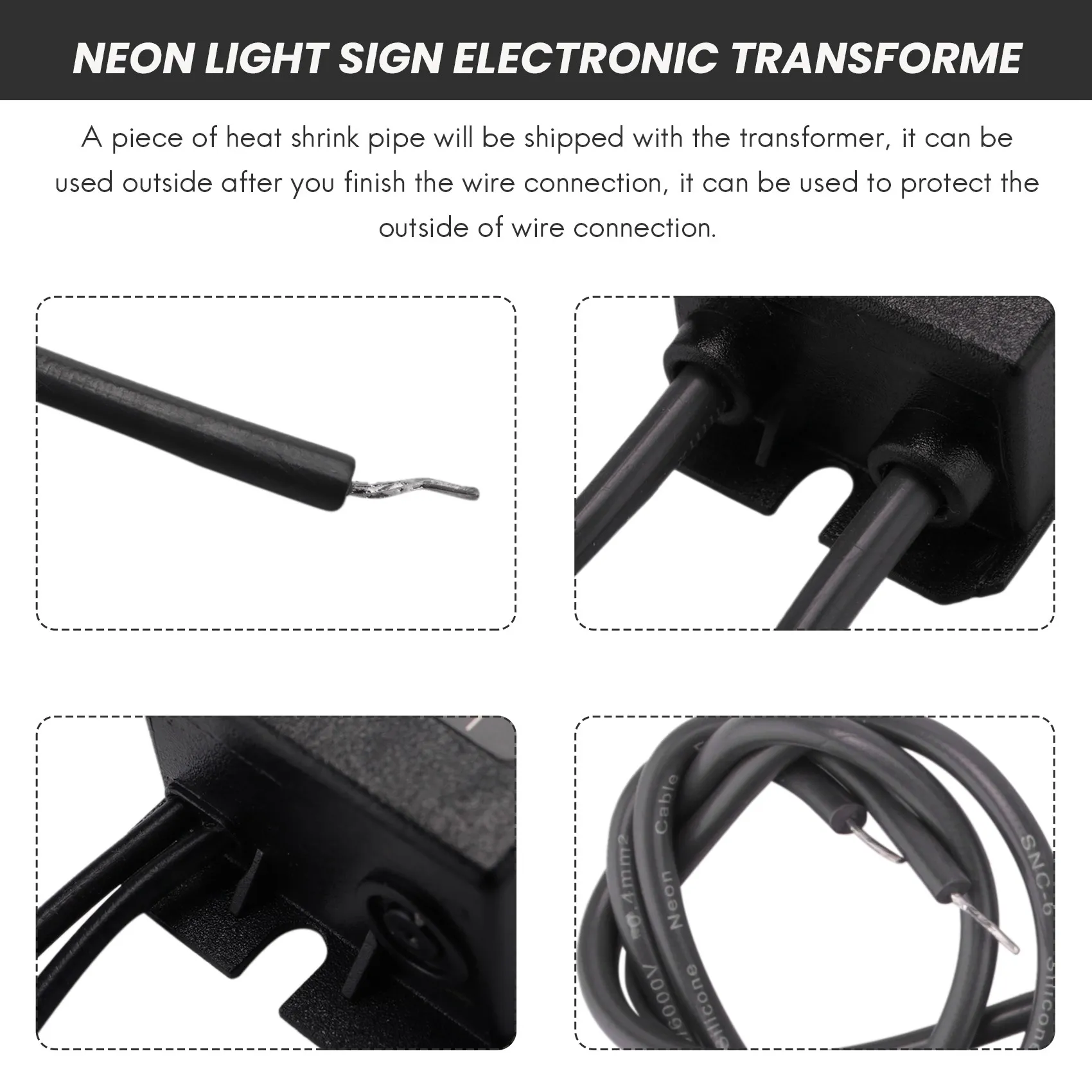 ABZL Neon Light Sign Electronic Transformer Power Supply Hb-C02Te 3Kv 30Ma 5-25W Fit for Any Sizes Of Glass Neon Light Sign