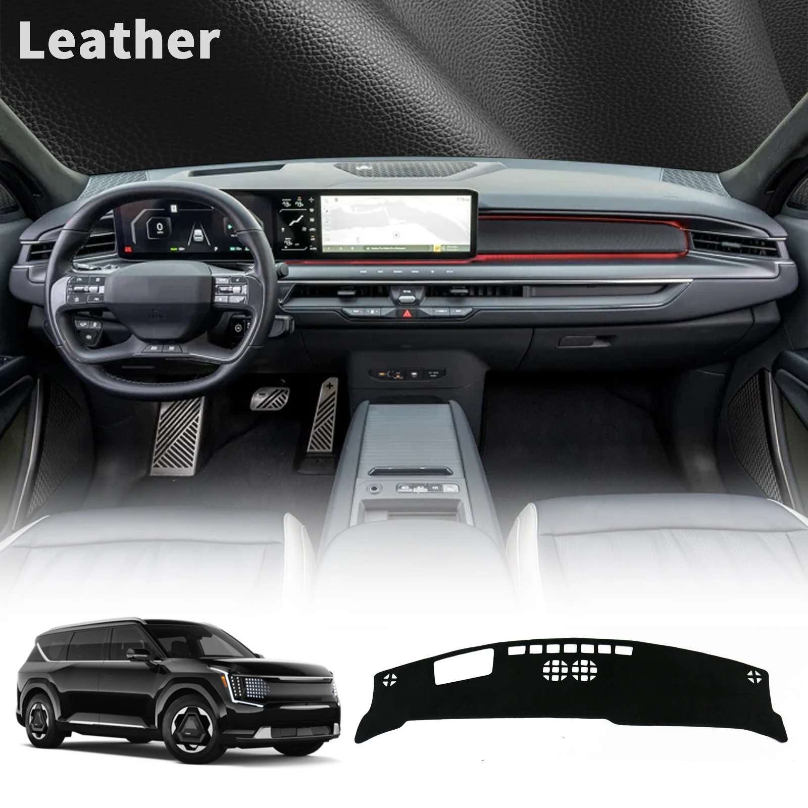 

for Kia EV9 2024 2025 2026 MV GT Line Car Dashmat Dashboard Cover Pad DashMat Sunshade Protective Carpet Accessories