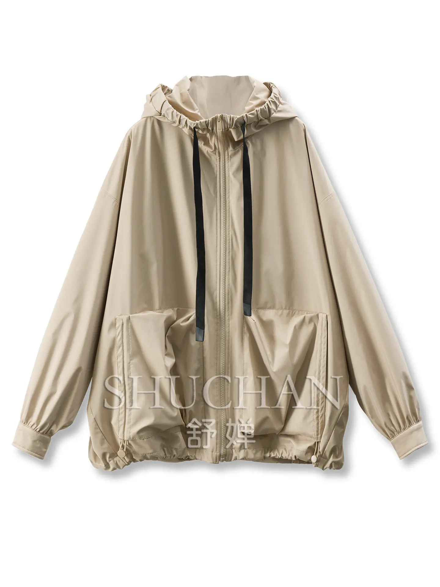Oversized Men's and Women's Same Style, Slack Hooded Long-sleeved Loose Tooling Jacket Women's 19X6