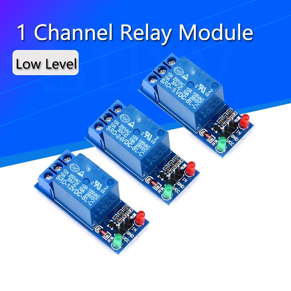 5V 12V 24V Low Level Trigger 1 Channel Relay Module Interface Board Shield for PIC AVR DSP ARM MCU Arduino