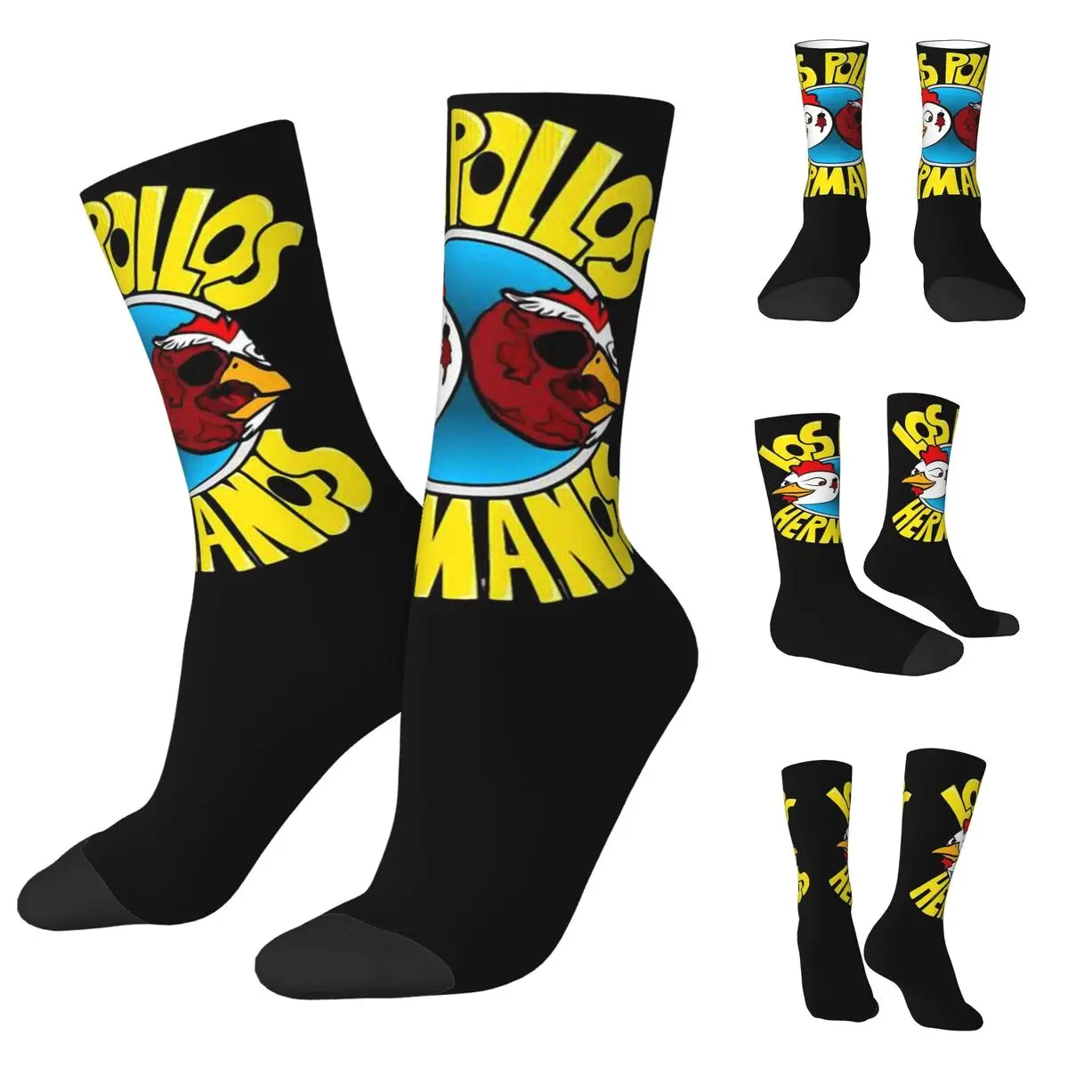 

Los Pollos Hermanos Breaking Bad cosy Unisex Socks,Running Happy 3D printing Socks,Street Style Crazy Sock