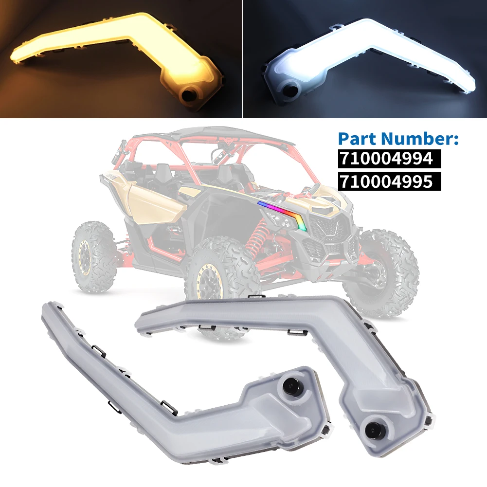 

ATV LED Front Flow Turn Signal Light for Can-Am Maverick X3 XDS XRS Max Turbo R 2017 - 2022 DRL Lights LH 710004994 RH 710004995