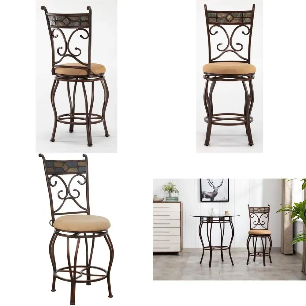 

Dark Bronze/Brown Back Scroll Stool for Counter Height, Big and Tall Design chair كراسي банкетка chair банкетка طاولات