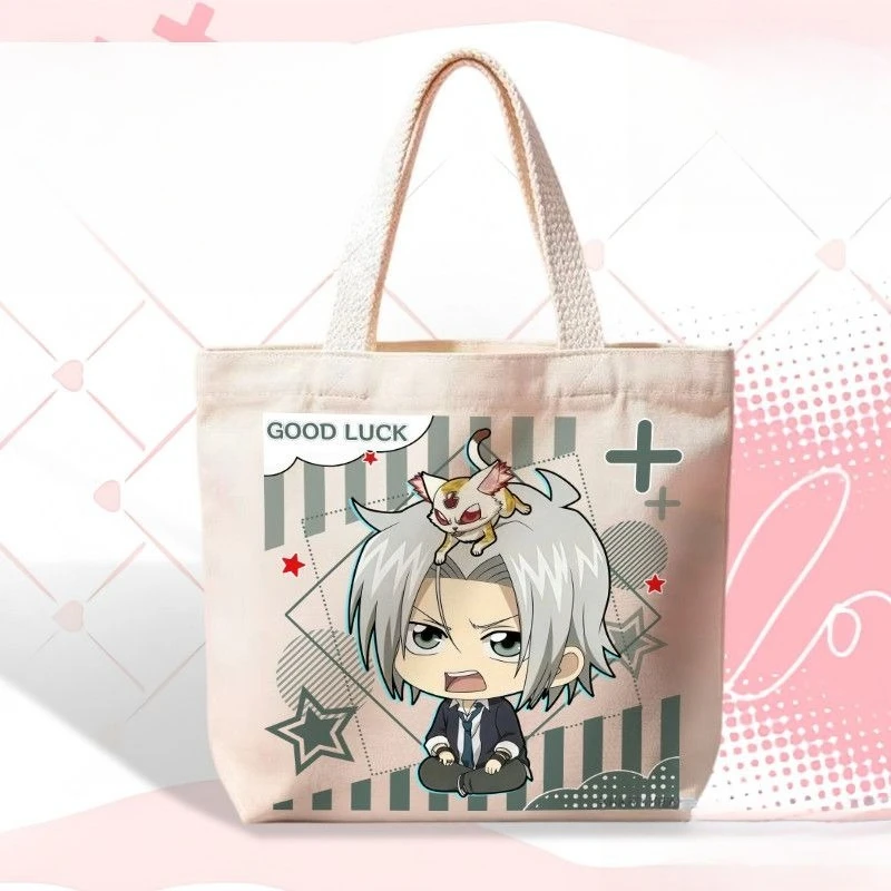 Neuer HITMAN REBORN! Tsuna Sawada Canvas-Tasche, niedlicher Chibi-Anime-Druck, hochwertiger Stil, große Kapazität, tragbare, vielseitige Umhängetasche, Geschenk – Detail 6