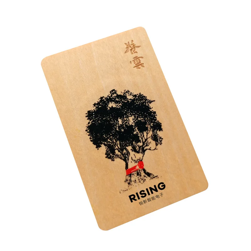 Customized.RUIXINRFID Direct Cherry Wood RFID Hotel NFC Door Lock Card