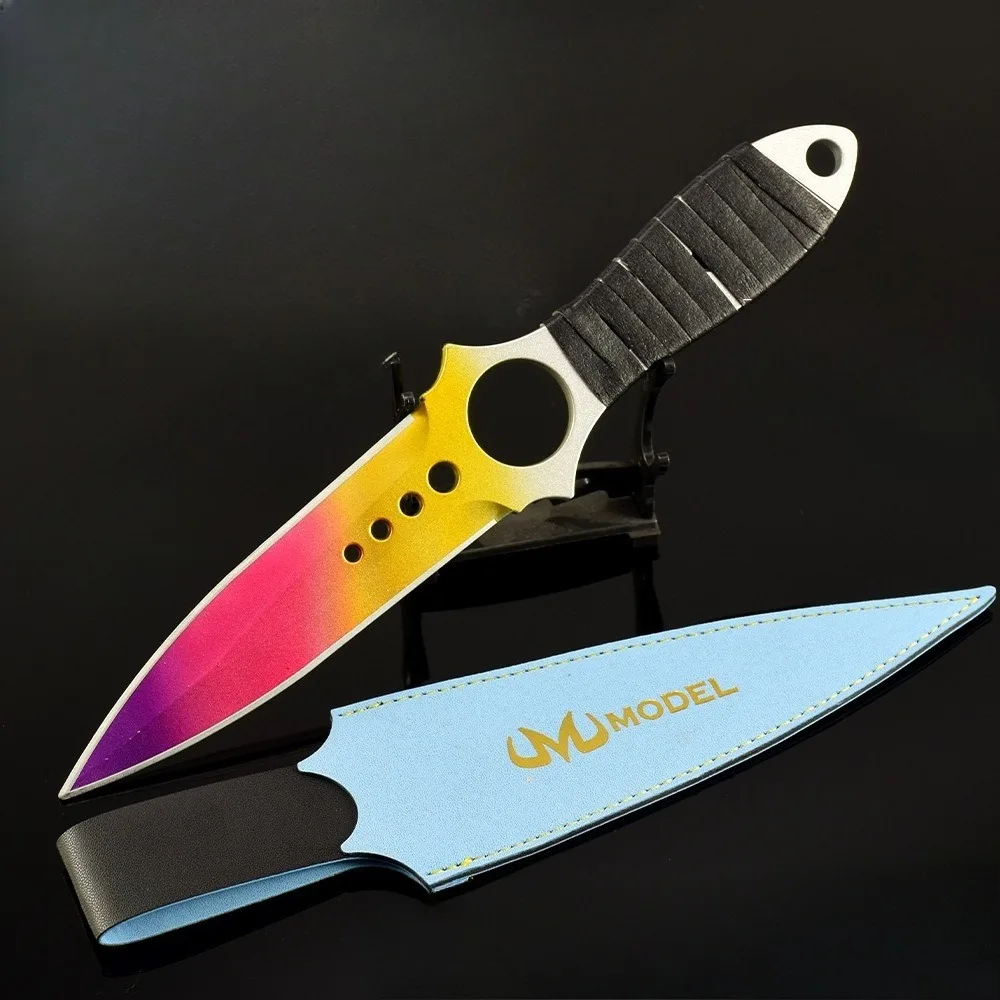 26 cm Schädel Messer Verblassen Ghostdagger CSGO Spiel Peripherie Metall Waffe Spielzeug Schwert Samurai Handwerk Zubehör Ornament Sammlung geschenk