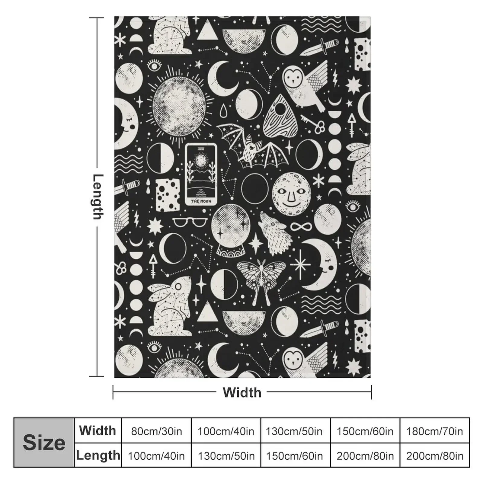 Lunar Pattern: Eclipse Throw Blanket couch cozy soft plush fuzzy picnic outdoor blanket