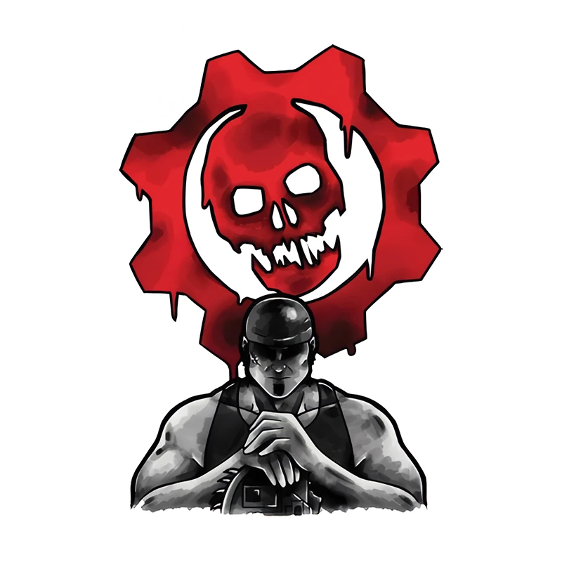 

Gears of War Amusing Car Sticker Scratch-Proof Skateboard Decal Sunscreen Surfboard Amusing Decals