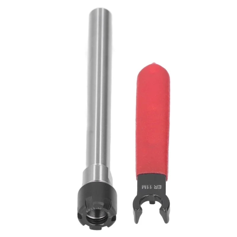 

Collet Chuck Holder Straight Long CNC Milling Extension Rod 17mm Clamping Range Wrench(C10ER11M100L 100mm )