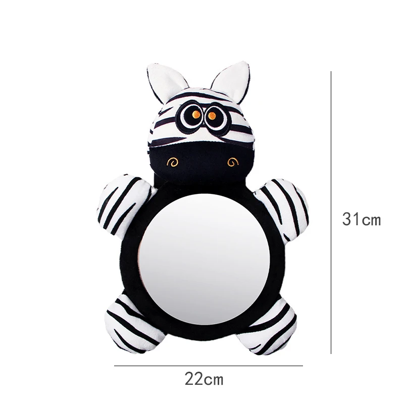 Soft Newborn Baby Mirror Toys Multi-Function High Contrast Black and White Infant Mirror Tummy Time Easy to Install Infant Toy