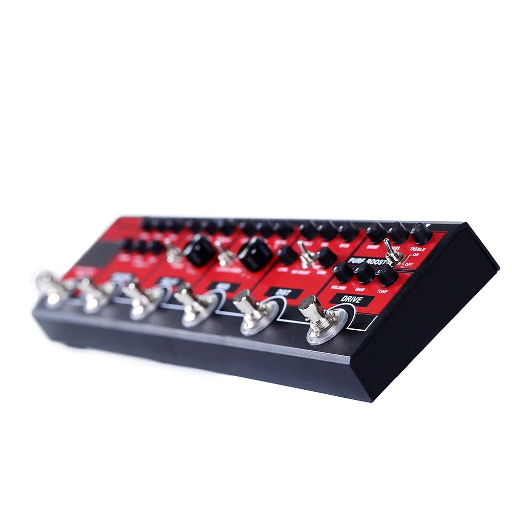 

MOOER Red Truck Combined Guitar Effect Pedal Multi-Effects Guitar Effect Pedal Built-in Pure Boost Drive Dist Mod Delay Reverb