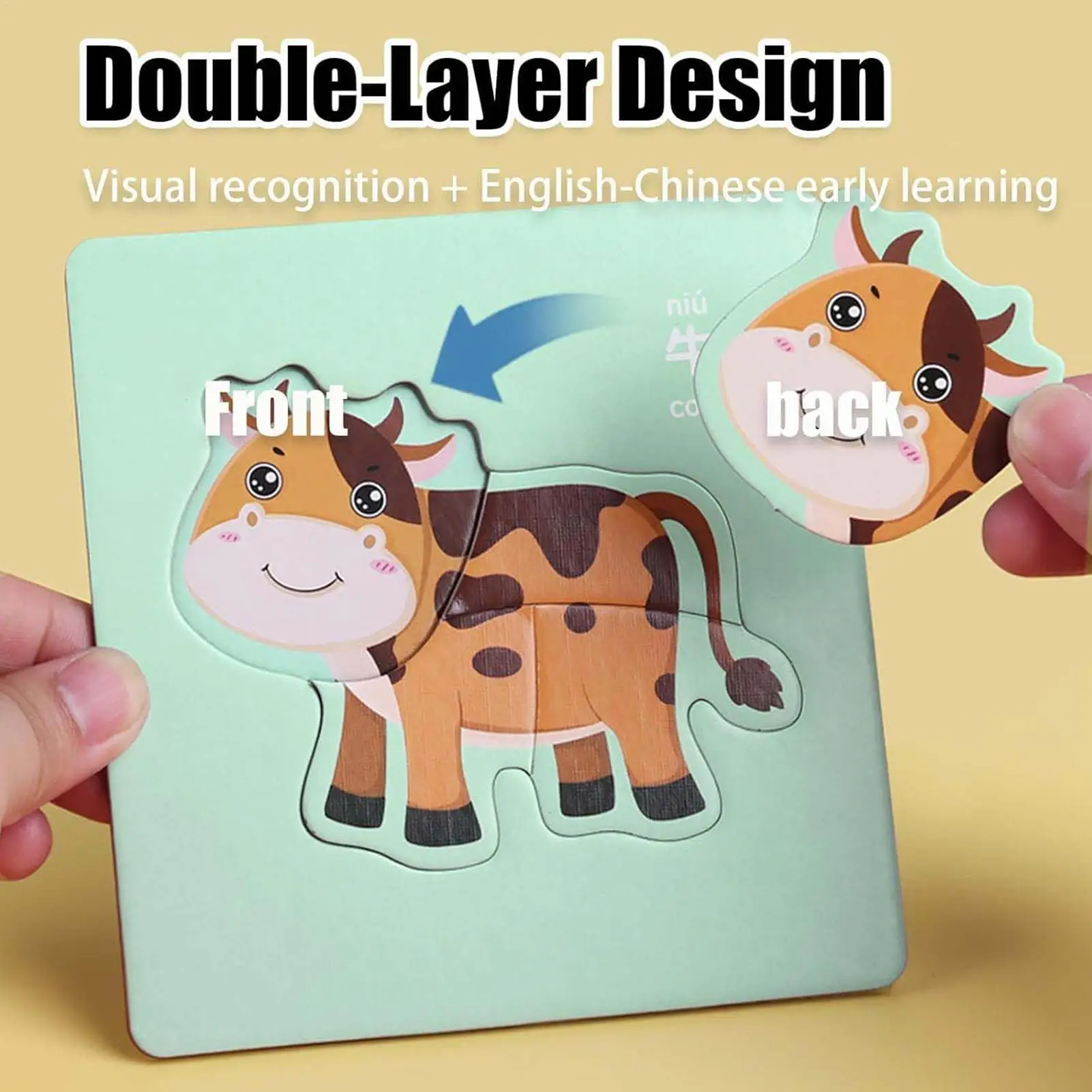 طفل أنيمي لغز الفاكهة تحت عنوان الوالدين والطفل لعبة تفاعلية بانوراما الألغاز للطفل للأطفال الفتيات الأطفال السفر الأعمال