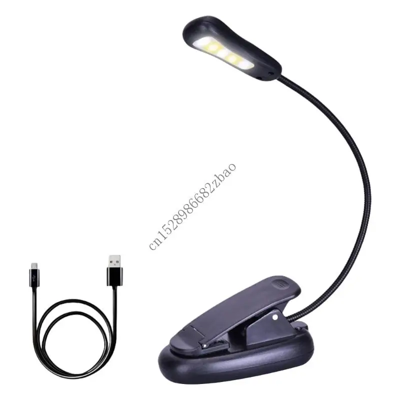 

H7EA Adjustable Led Clip On Desk Lamp Rechargeable LED Book Light 5 LED Reading Light Small Desk Lamp Lighting Enduring